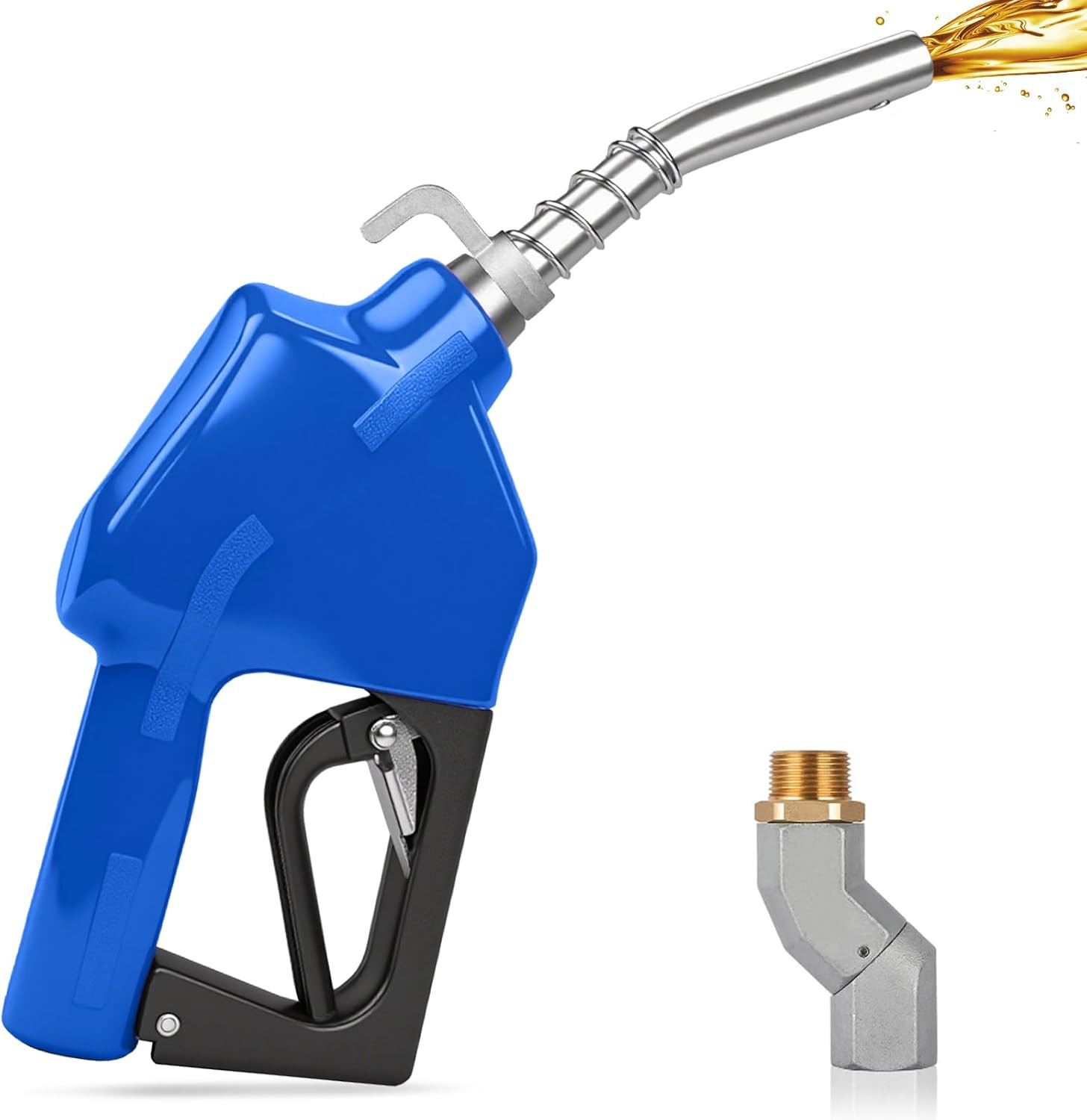 3/4" Inch NPT Automatic Shut-Off Fuel Nozzle with Hook, 16 GPM High Flow Auto Sh