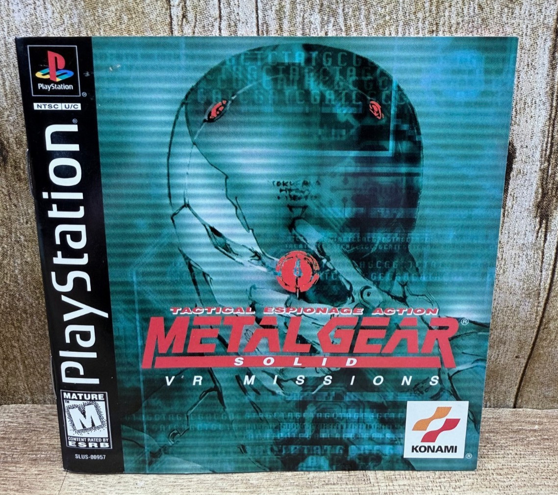 MANUAL ONLY Metal Gear Solid VR Missions Playstation PS1 1999 OEM Konami