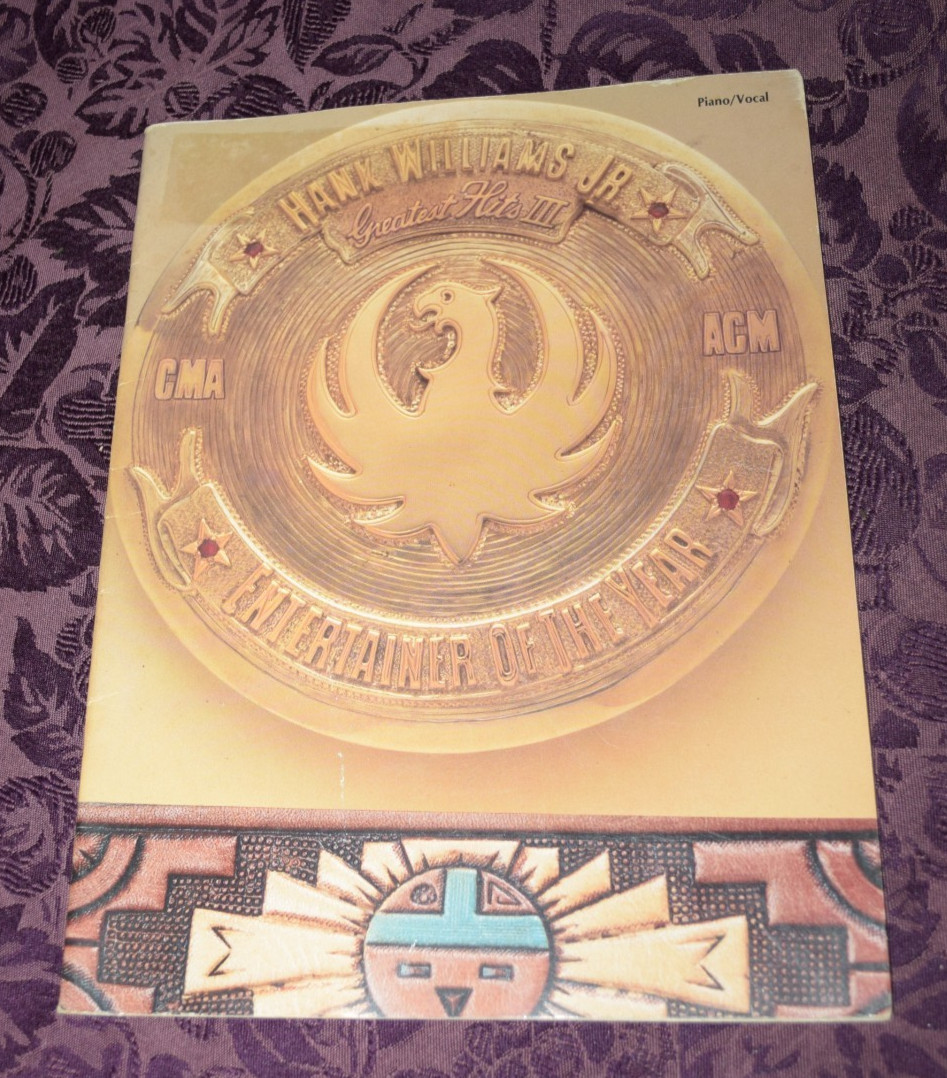 Hank Williams Jr. Greatest Hits III Piano Vocal Songbook 1989 Warner Brothers