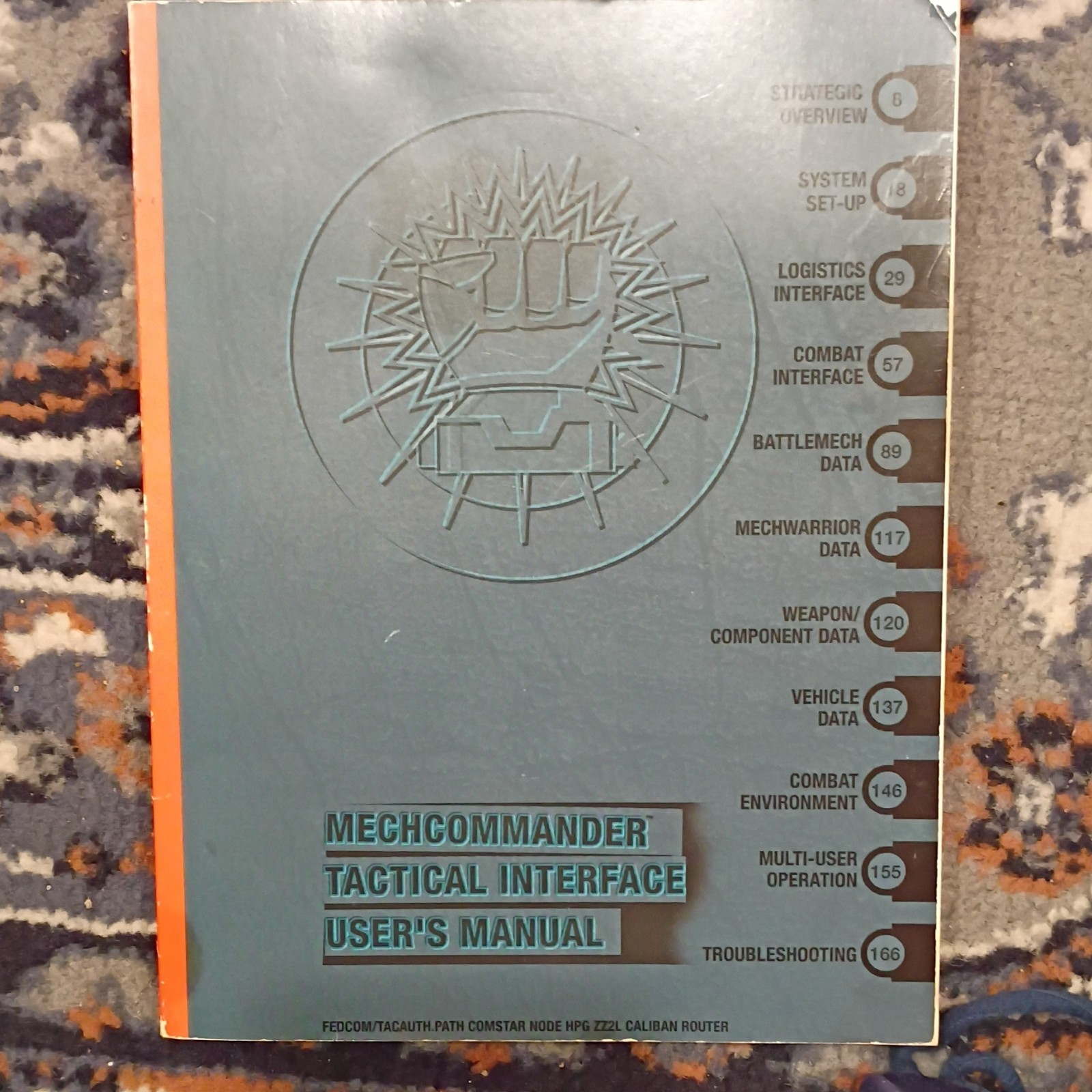 MicroProse MechCommander Tactical Interface User's Manual PC English Original