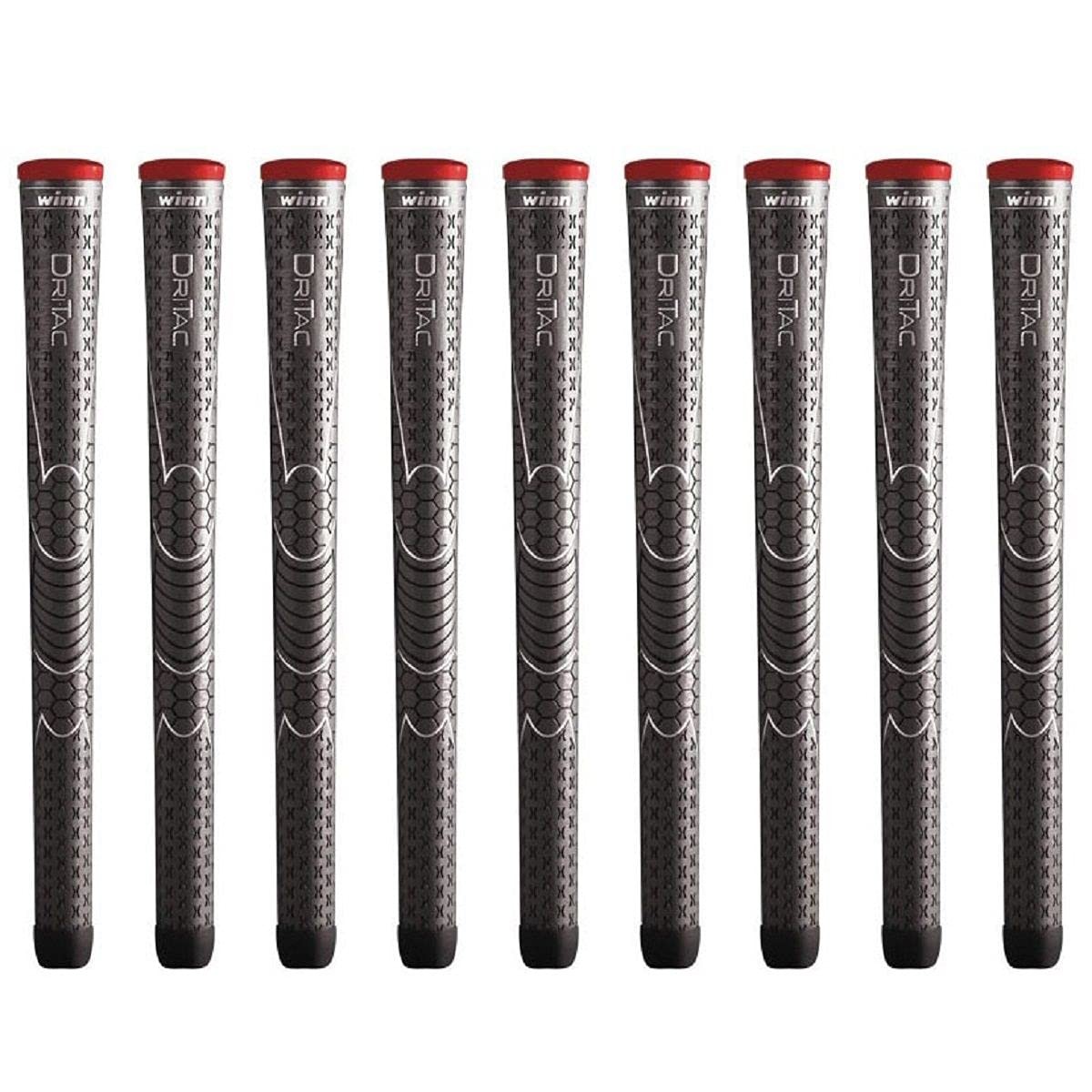 Winn DriTac Standard Dark Gray  9 Piece Golf Grip Bundle