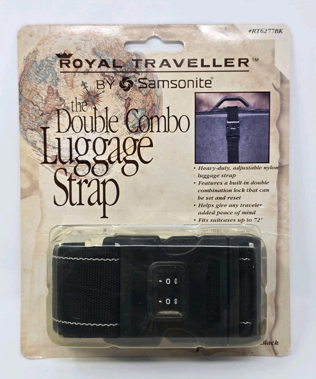 SAMSONITE Royal Traveller Double Combo Suitcase Luggage Strap Black 72" New