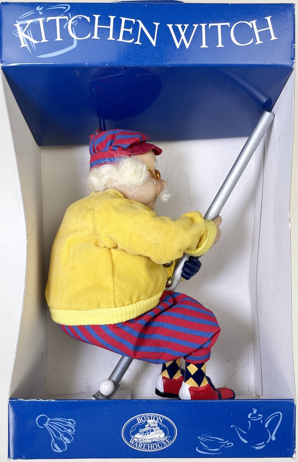 Grandpa Golfer Kitchen Witch Golf Good Luck Vtg 1997 Boston Warehouse