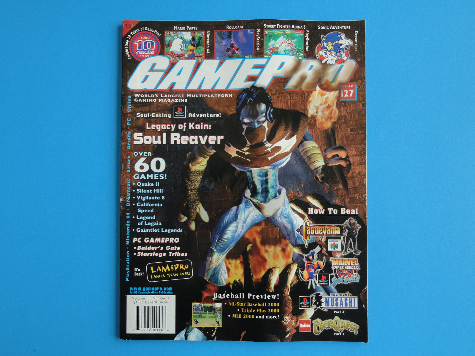 GAMEPRO MAGAZINE # 127 APRIL 1999 VOL 11 #4 - LEGACY OF KAIN: SOUL REAVER