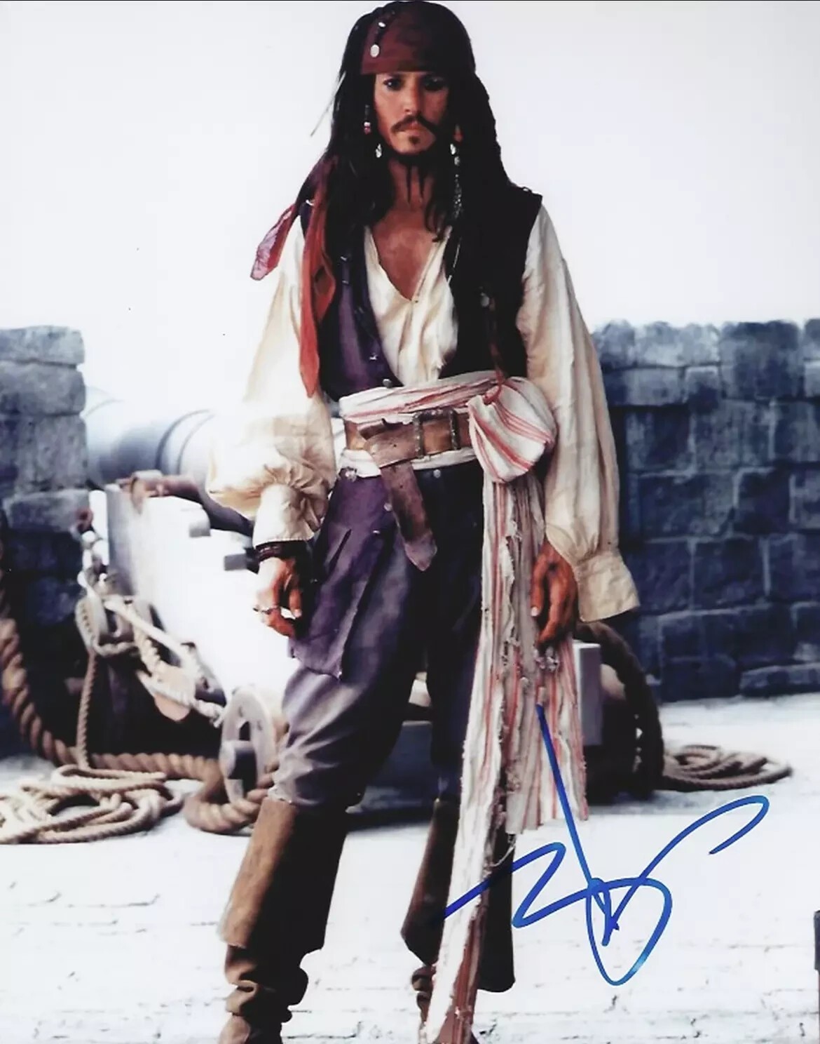 Johnny Depp Captain Jack Sparrow 8.5x11 Signed Photo Reprint