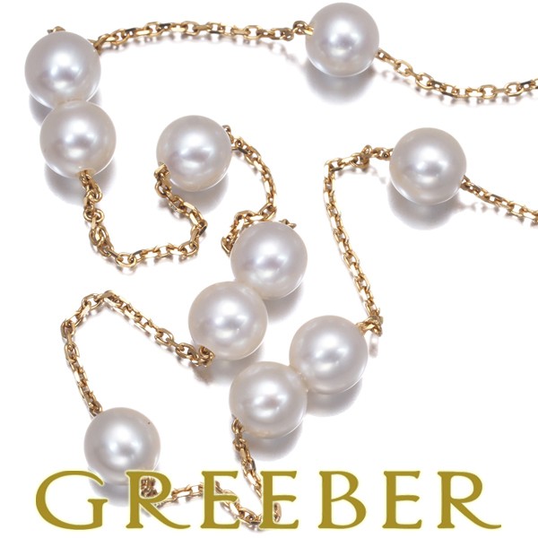 TASAKI Necklace Baby Pearl Pearl 4.6mm Station K18YG BLJ