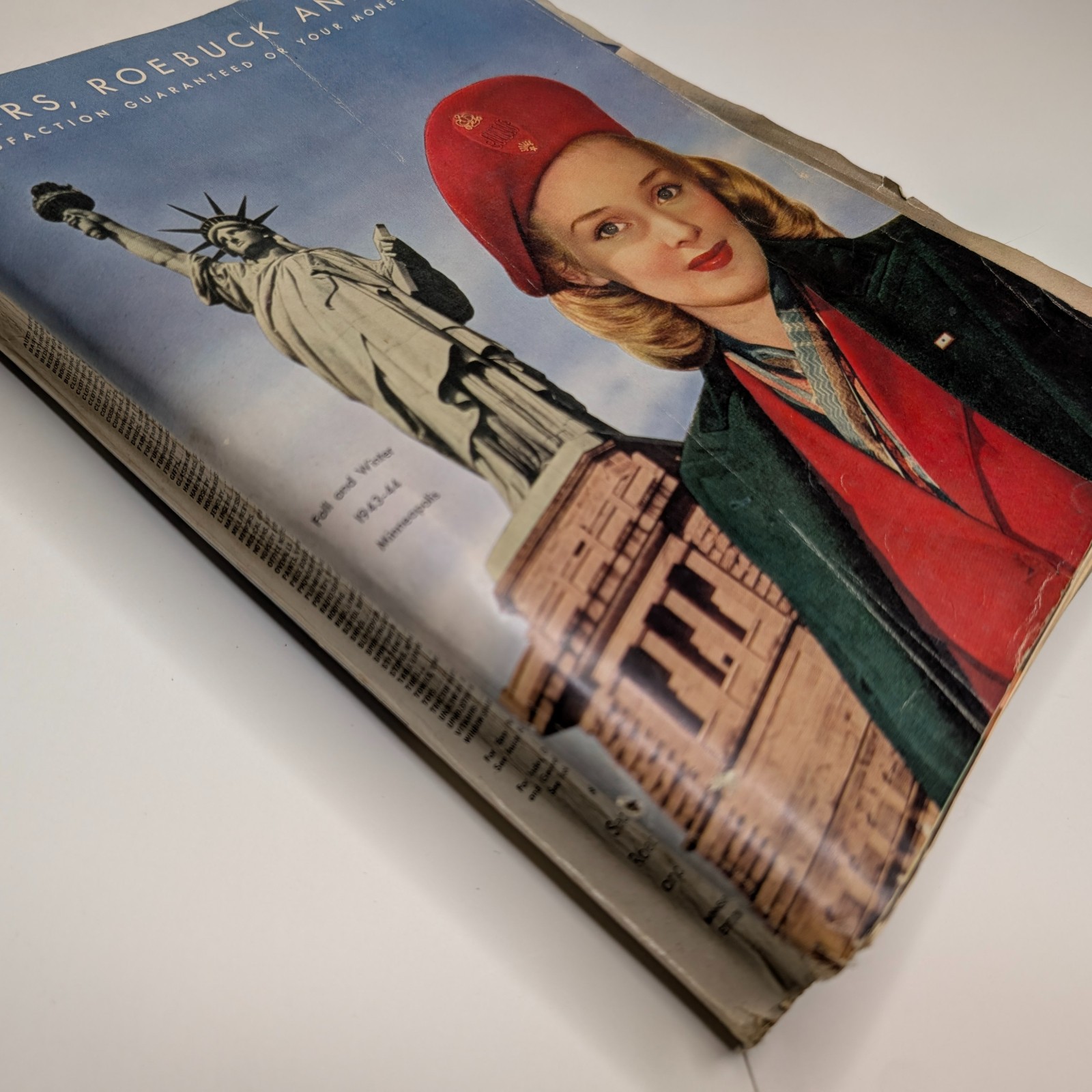 1943-44 Sears Roebuck Fall Winter Catalog Book WWII Era Fashion Home Minneapolis