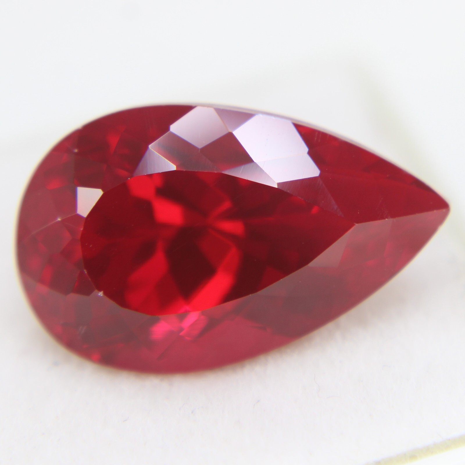 17.70 Ct Pear Cut Loose Gemstones Certified Red Natural Ruby