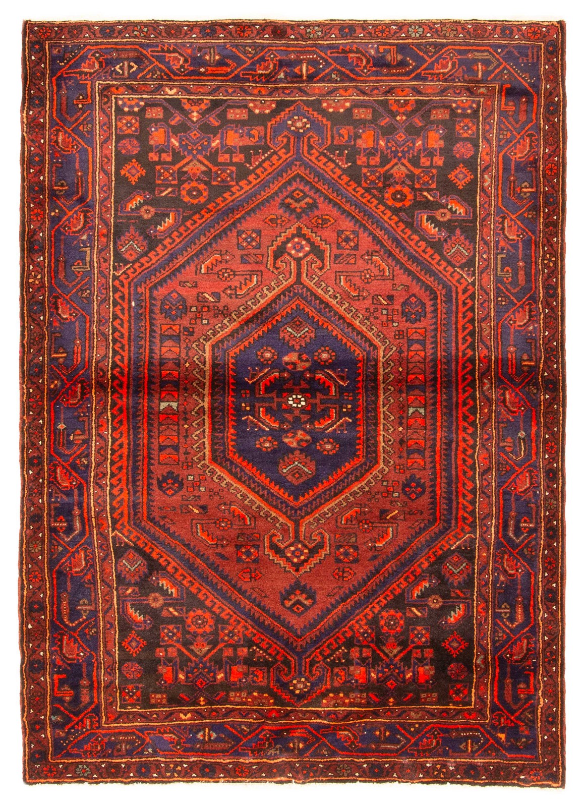 Traditional Vintage Hand-Knotted Oriental Carpet 4'11" x 6'9" Wool Area Rug