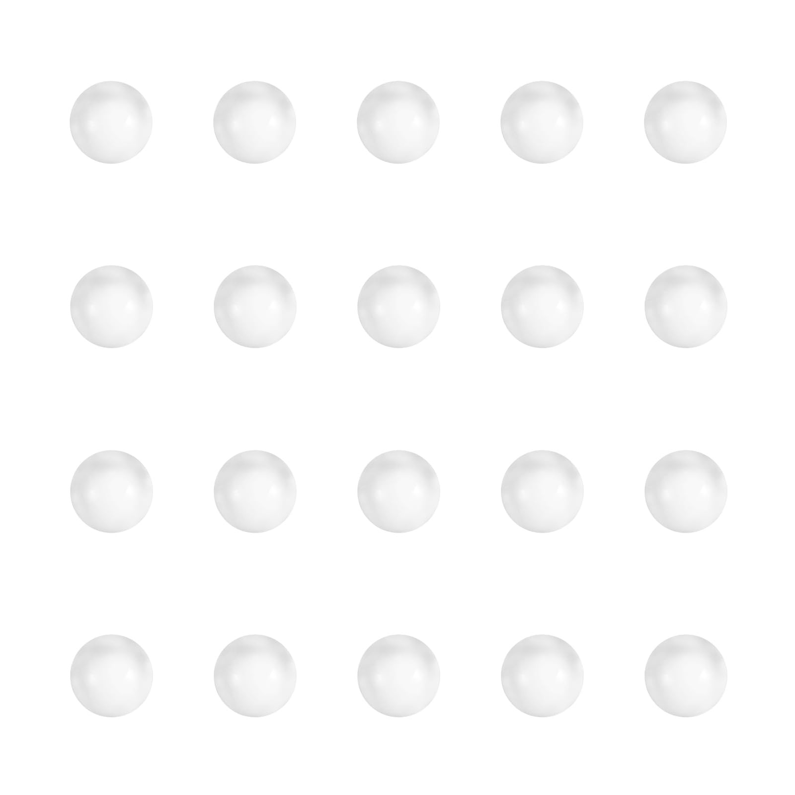 PATIKIL 20 Pcs Quartz Pearl Balls, 4mm Round Glass Crystal Loose 4mm, Clear 