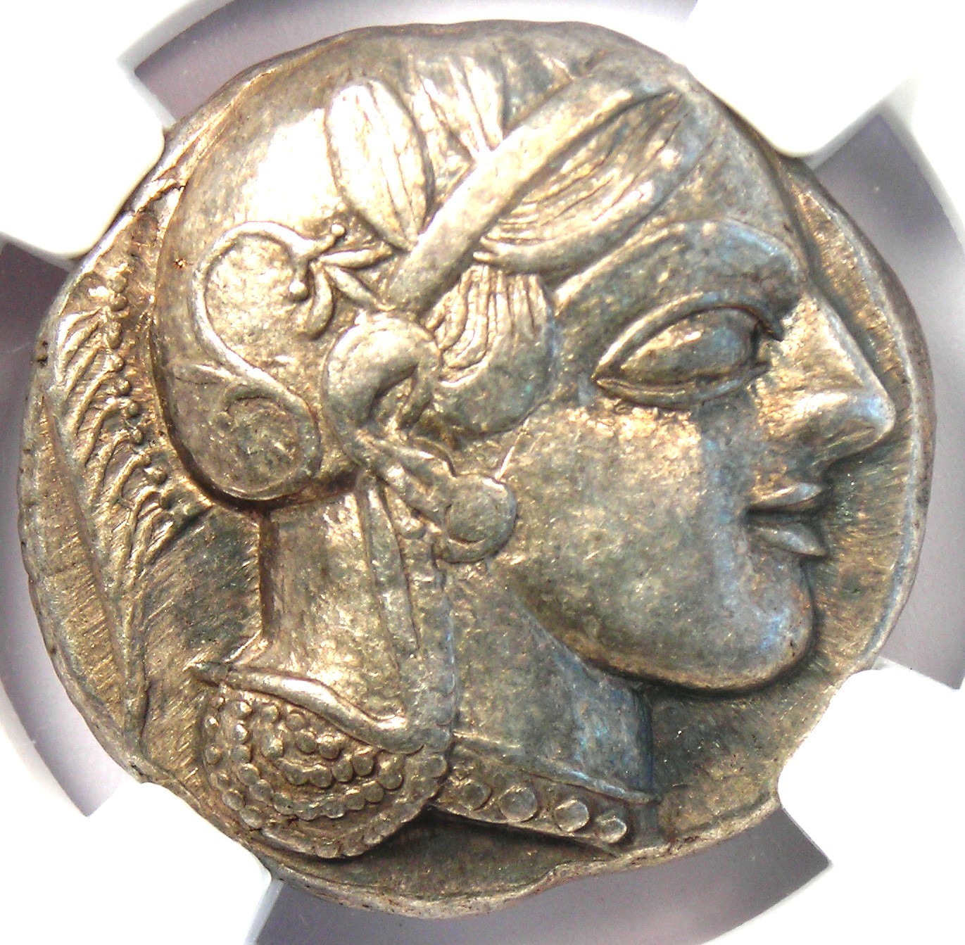 Attica Athens Silver AR Tetradrachm 455-440 BC - Rare Early Issue. NGC Choice XF