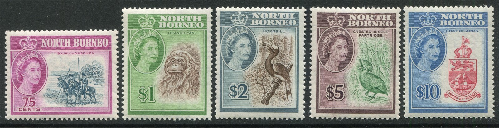 North Borneo #291-295 Mint