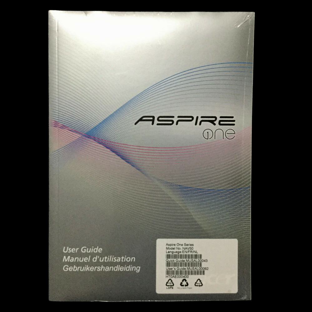 Acer Aspire One Manual User Guide Model NAV50, Passport ~ New Sealed