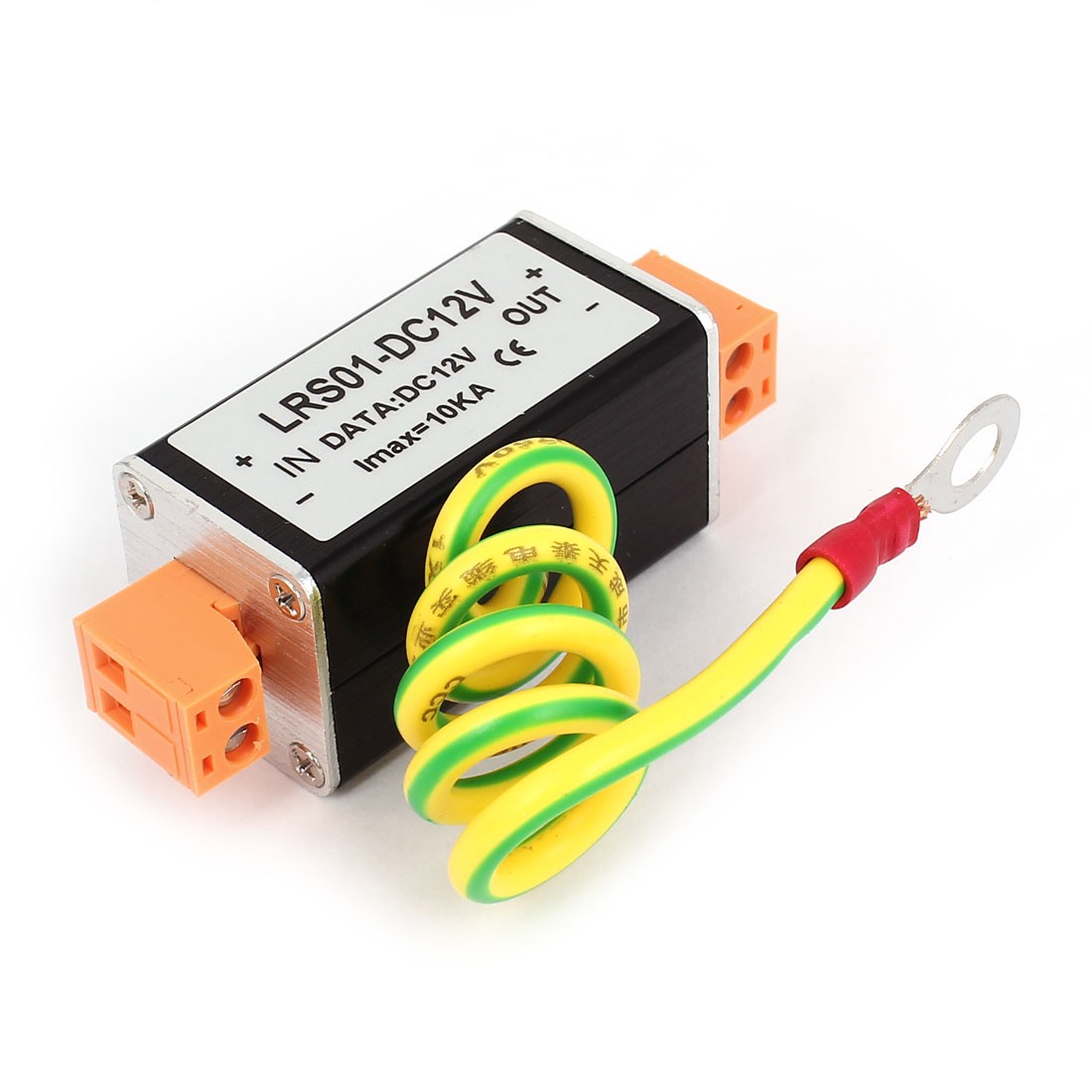 DC12V Power Supply Protection Arrester Black Orange