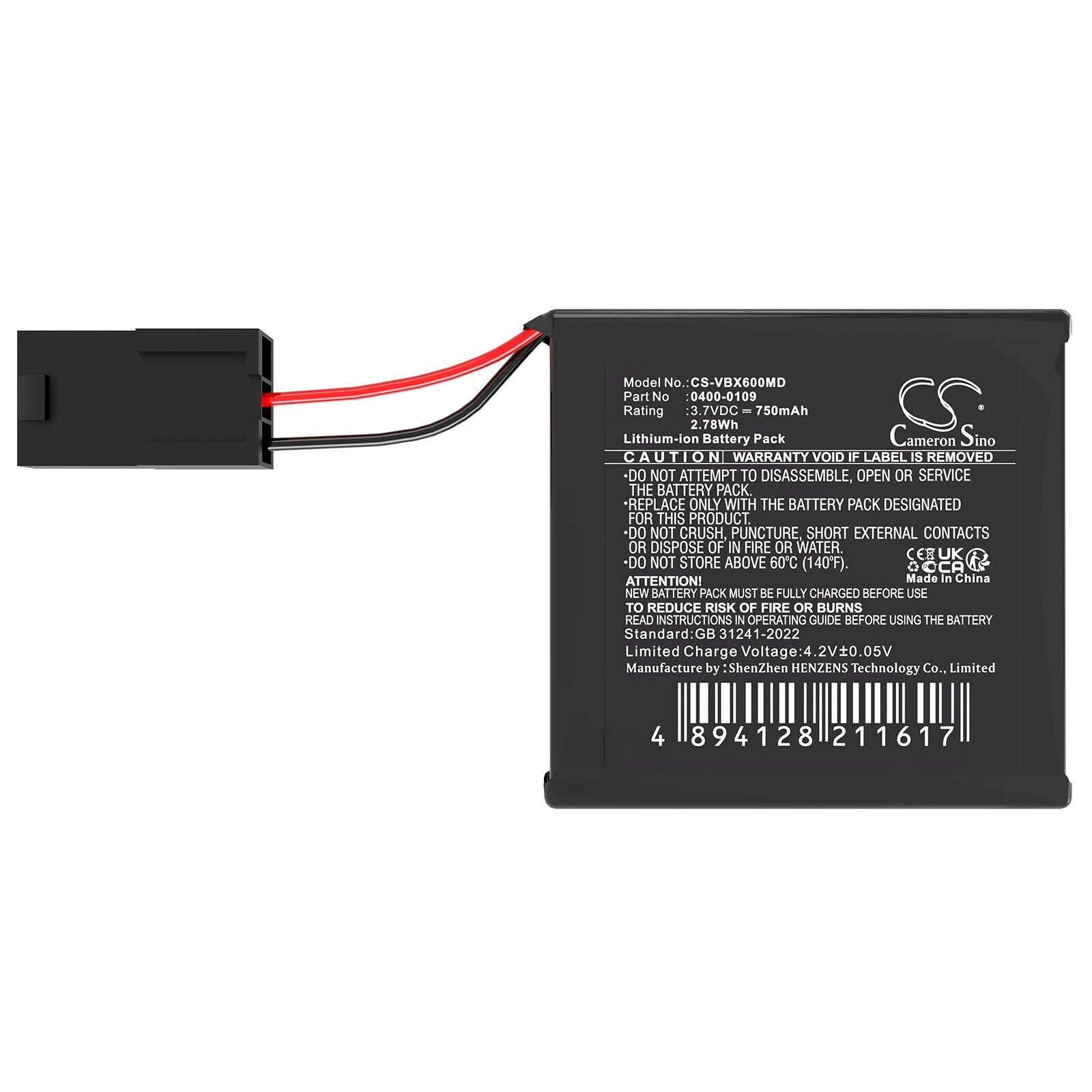 BATTERIE 750mAh Type 0400-0109 For Verathon BladderScan Probe BVI 6000 6X00