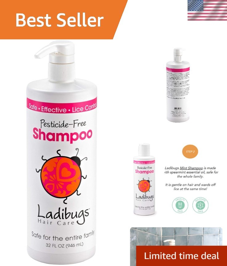 Lice Prevent Shampoo 32oz Family Size | Natural, Essential Oils, Sulfate-Free...