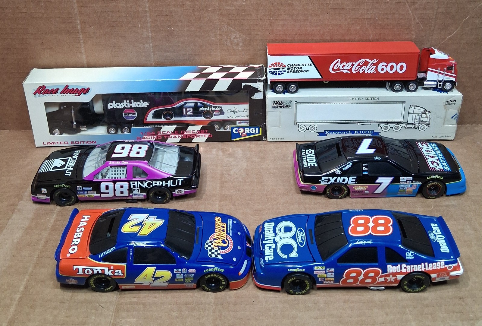 Vintage Action Racing NASCAR & ERTL Coca-Cola Tractor Trailer Diecast Model Lot