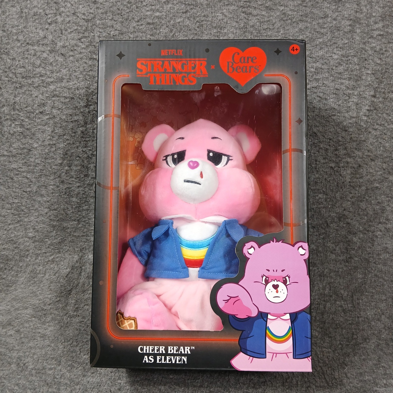 Care Bears Plush Stranger Things Cheer Bear as Eleven Pink Crossover 23118