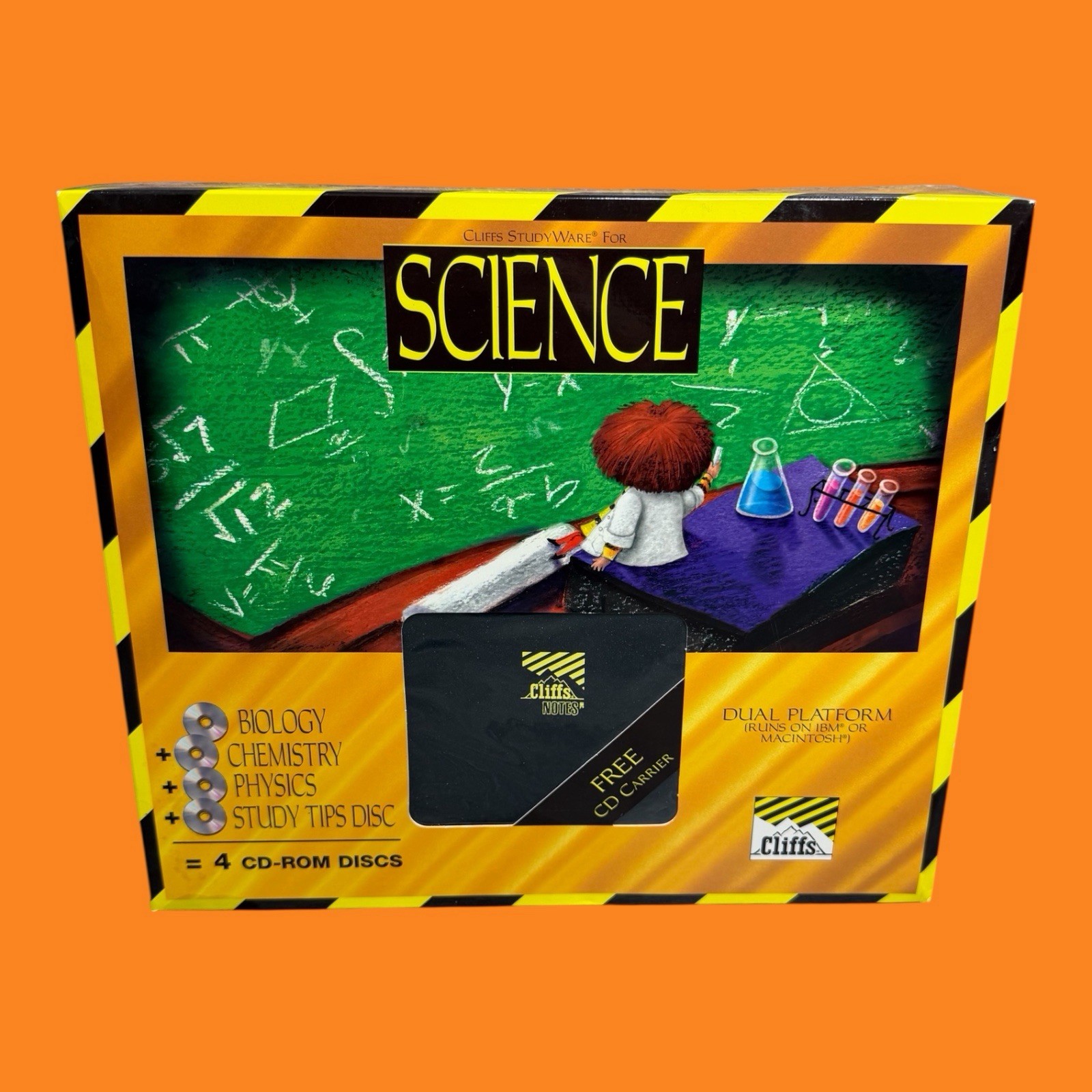 Science Cliffs Studyware IBM Macintosh PC Biology Chemistry Physics Big Box PC
