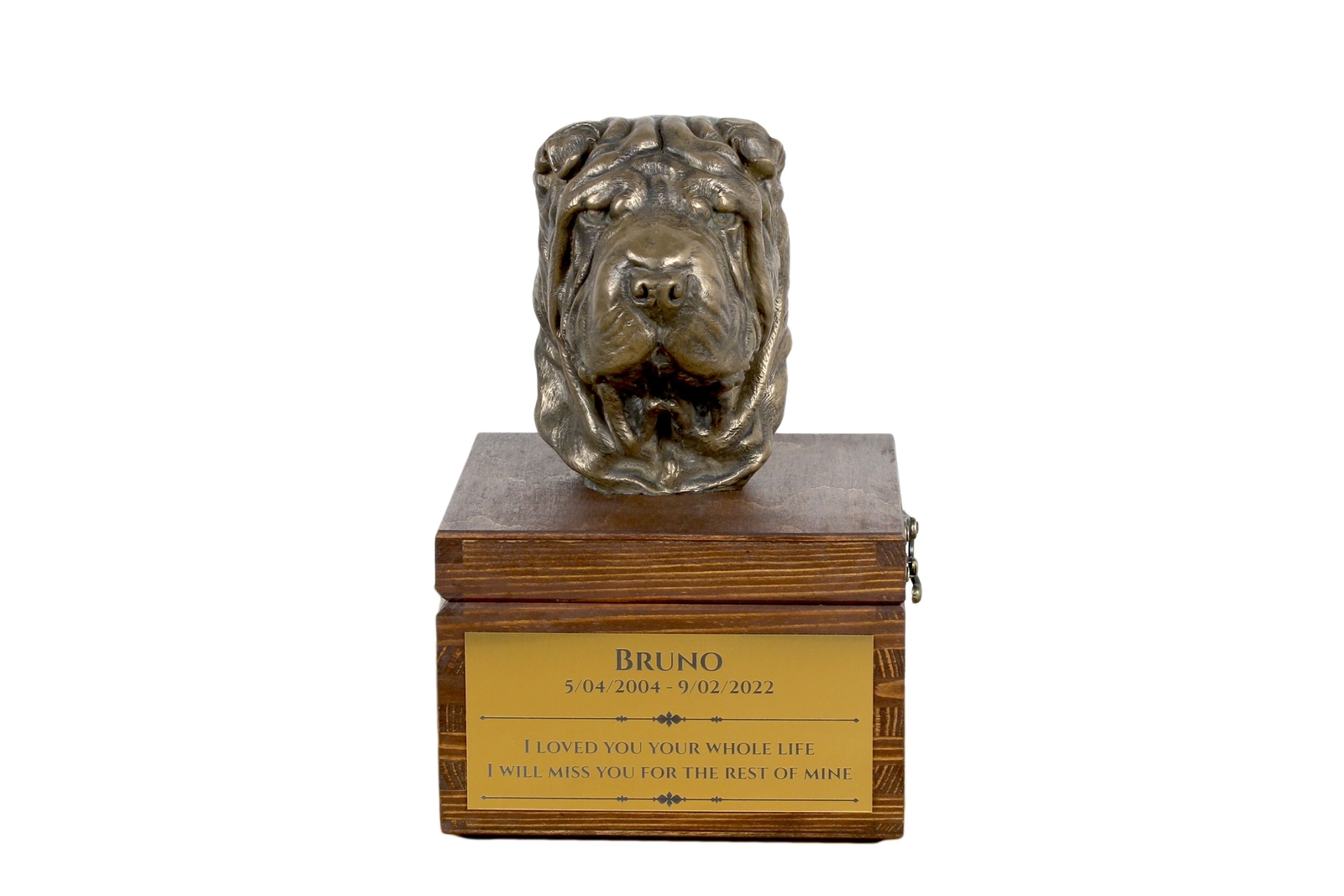 Shar Pei Brown Urn Art-Dog