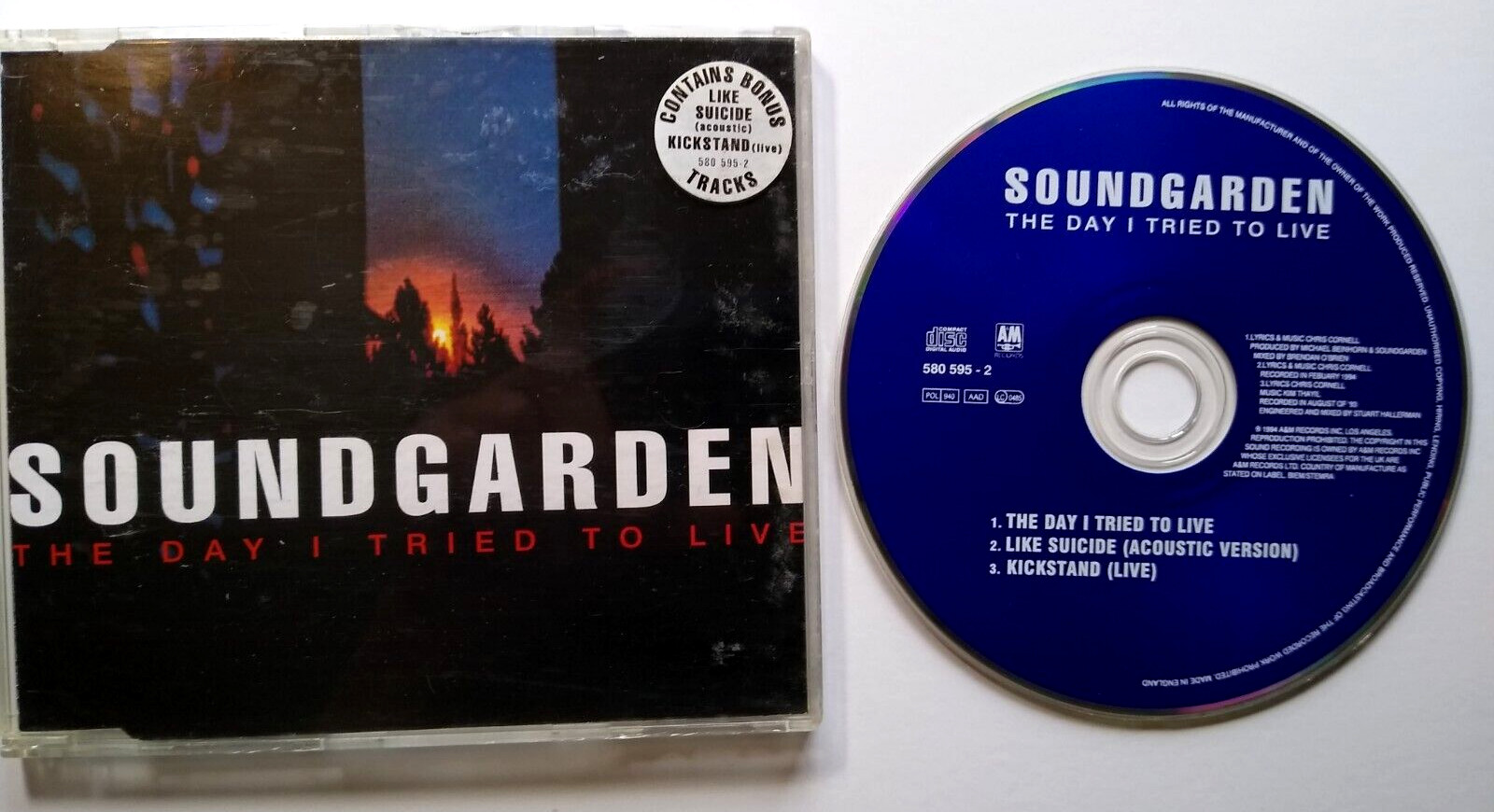 Soundgarden The Day I Tried To Live CD Single Alternative Grunge Rock UK 1994