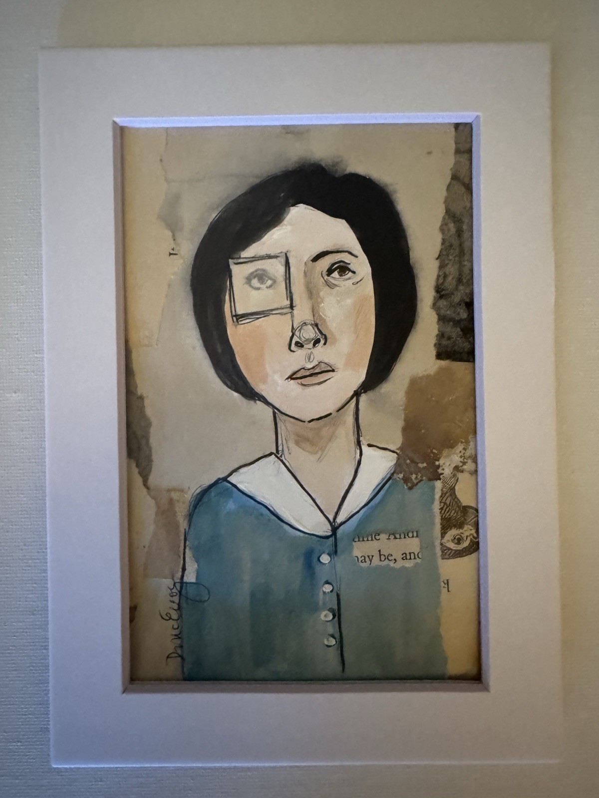 Original Mixed Media Outsider Art painting “Maybe”