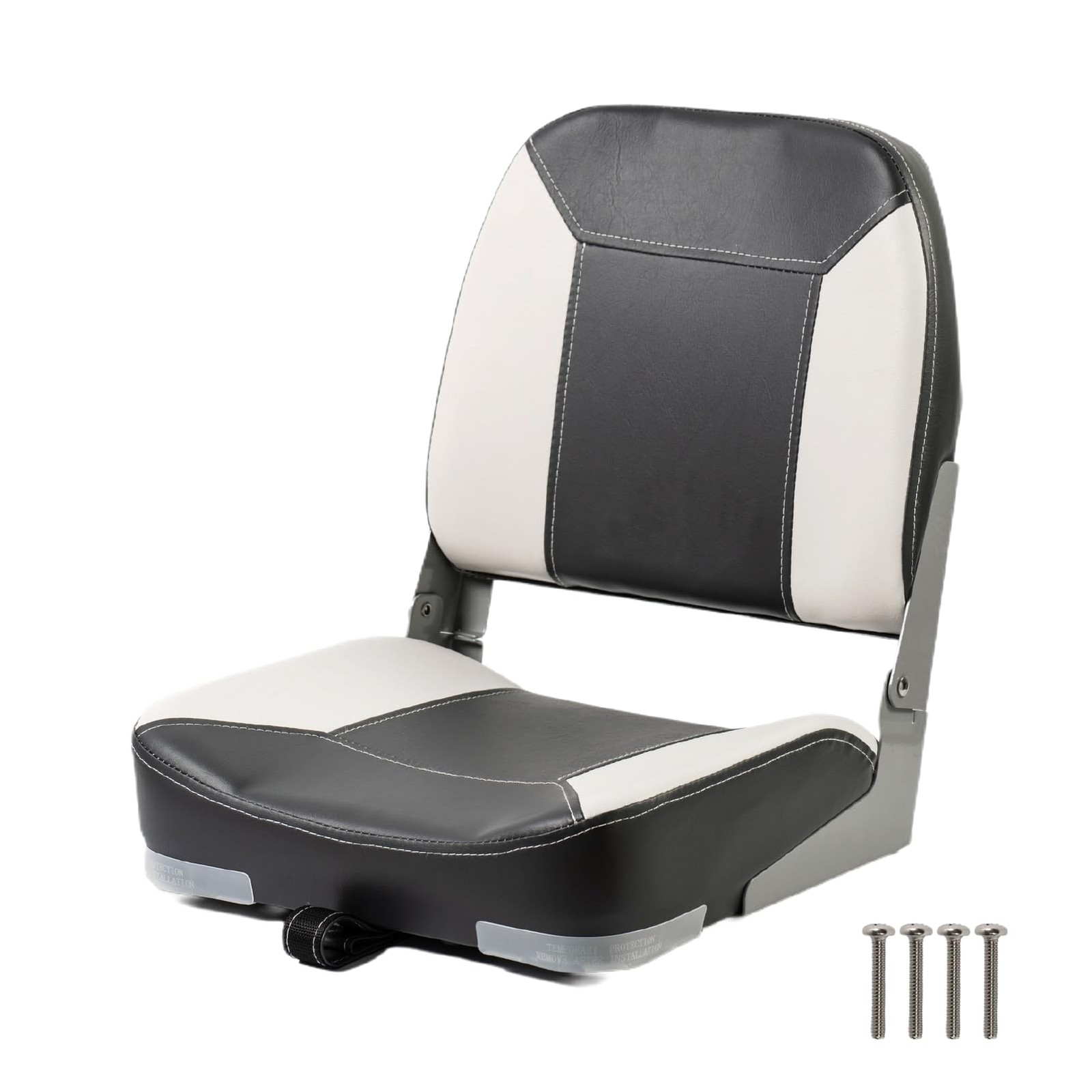 Low Back Padded Boat Seats, Folding Boat Seats, Waterproof Captain Boat Seat,...