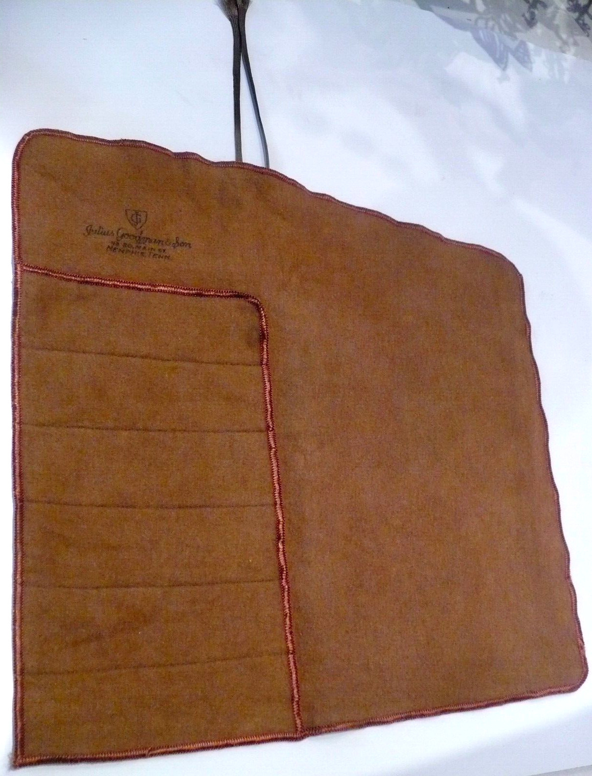 Vintage Goodman & Son Memphis Silver Cloth Tarnish Proof 6 Slot Roll Tie Pouch