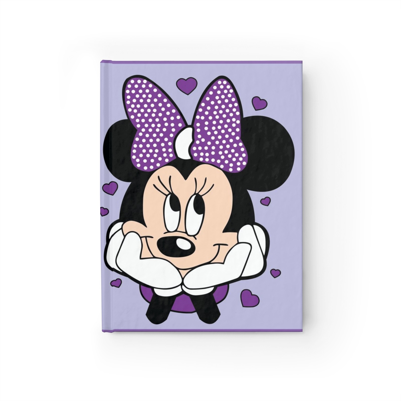 Purple Polka Bow Mouse character Journal | Hardcover Blank Notebook