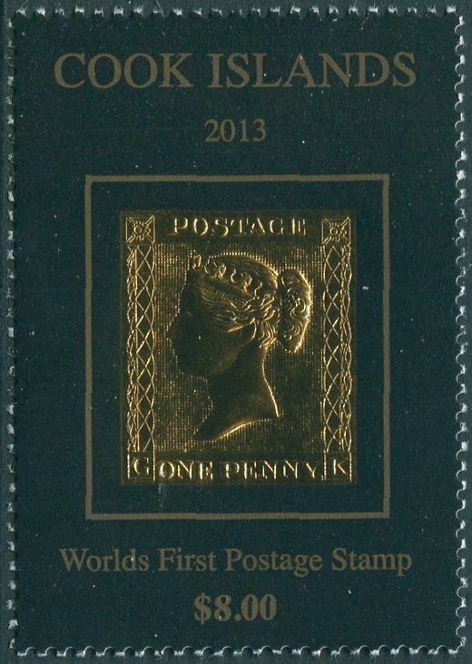 Cook Islands 2013 SG1740 $8 Penny Black Gold MNH