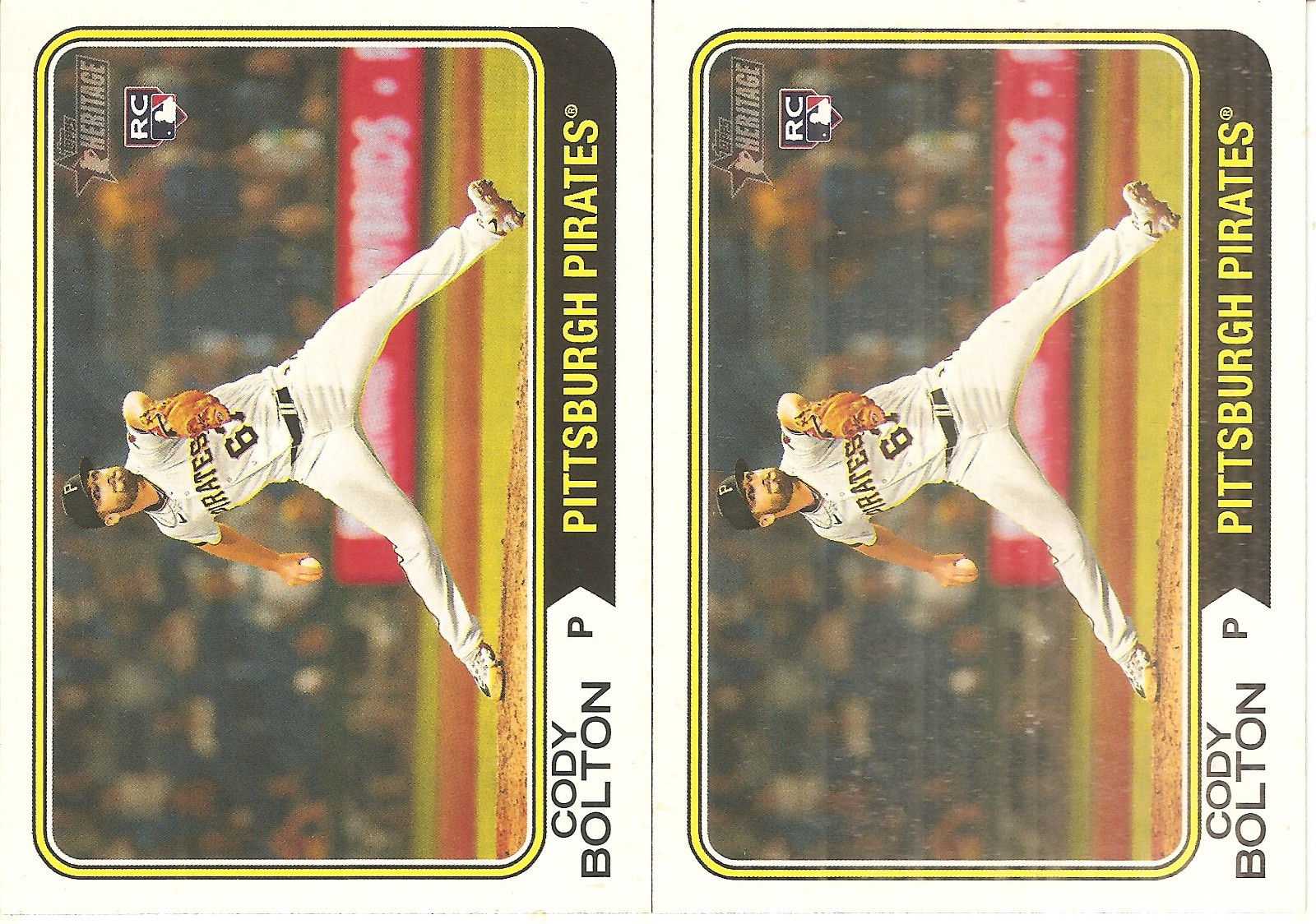 2 CARD 2023 TOPPS HERITAGE CODY BOLTON ROOKIE BASEBALL CARD LOT