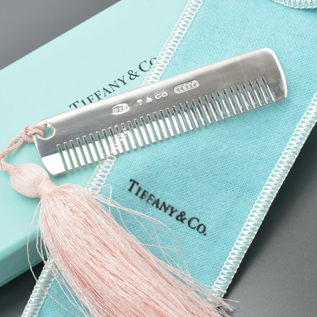 Tiffany & Co. Sterling Silve Pink Tassel Baby Comb 3.1×0.7 in used