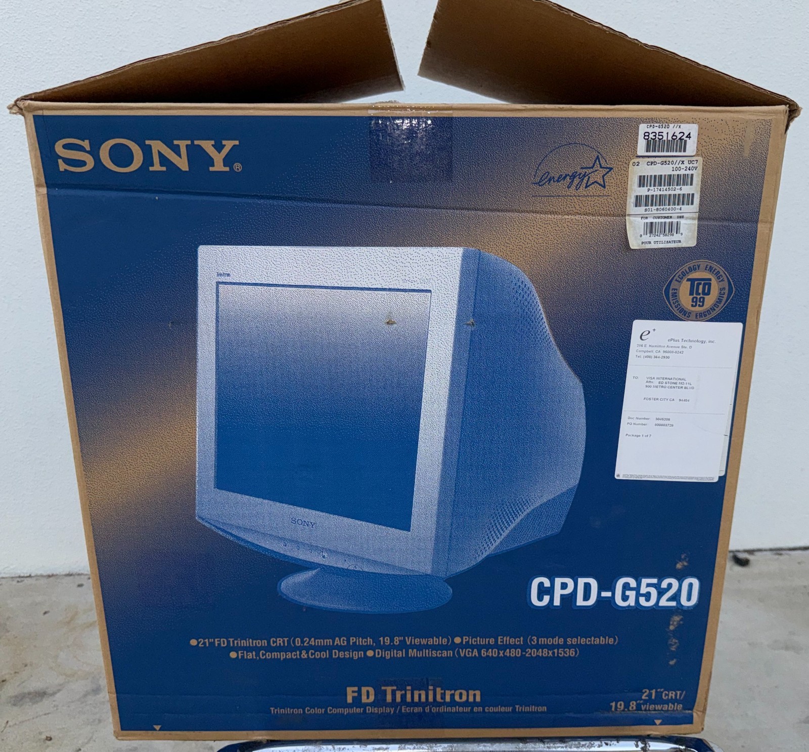 Sony FD Trinitron Multiscan CPD-G520 CRT Color High End Professional Monitor  KL
