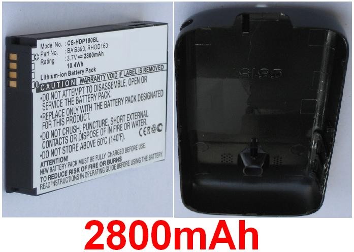 Black Case + BATTERY 2800mAh Type RHOD100 RHOD160 for Sprint Touch Pro 2