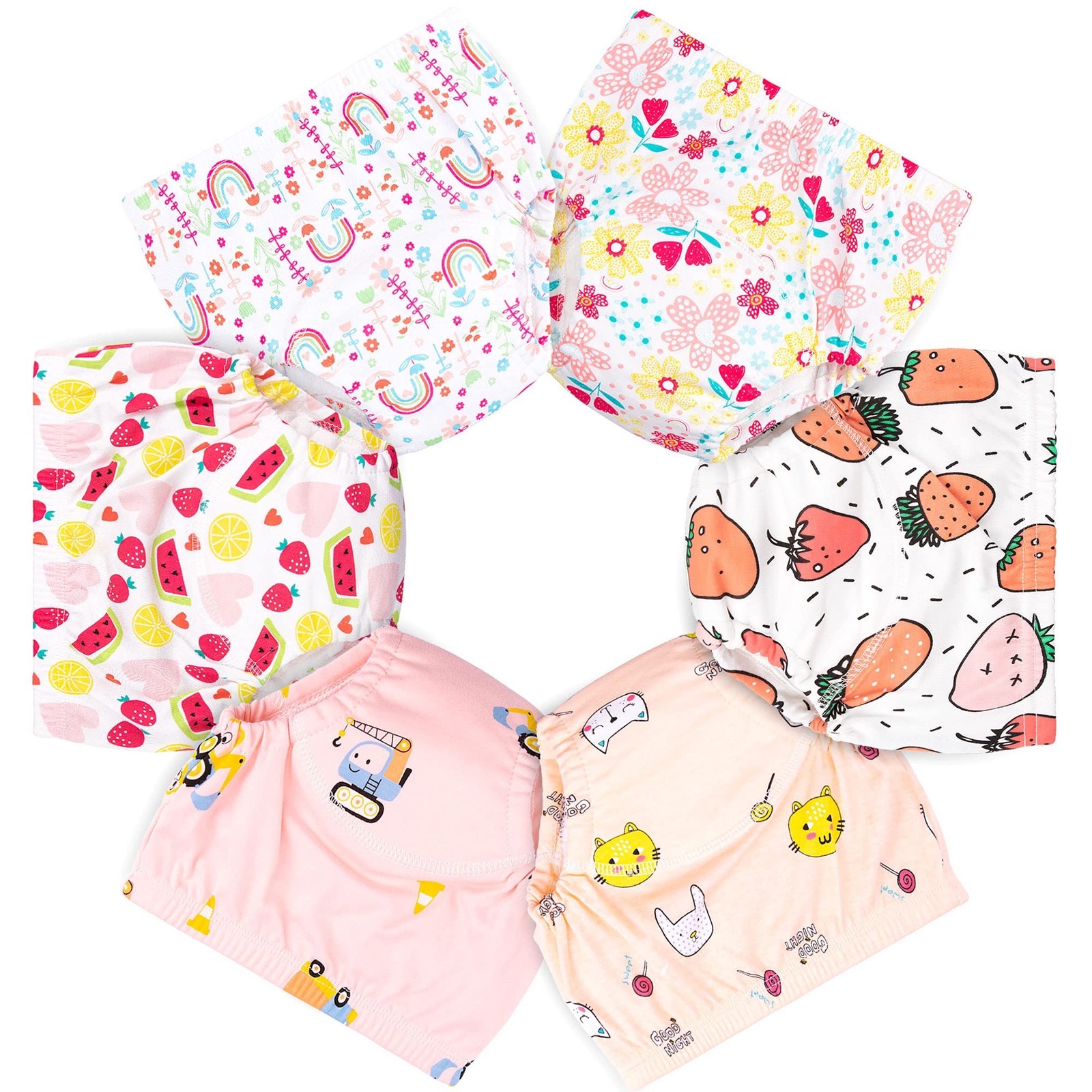Girls Potty Training Pants,Baby Girls Potty Training Underwear 6 Pack Size 3T...