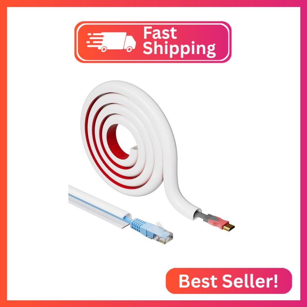 Cord Hider Raceway Kit, 78 inch Wall Cable Hider for 1 Cable, Silicone Material 