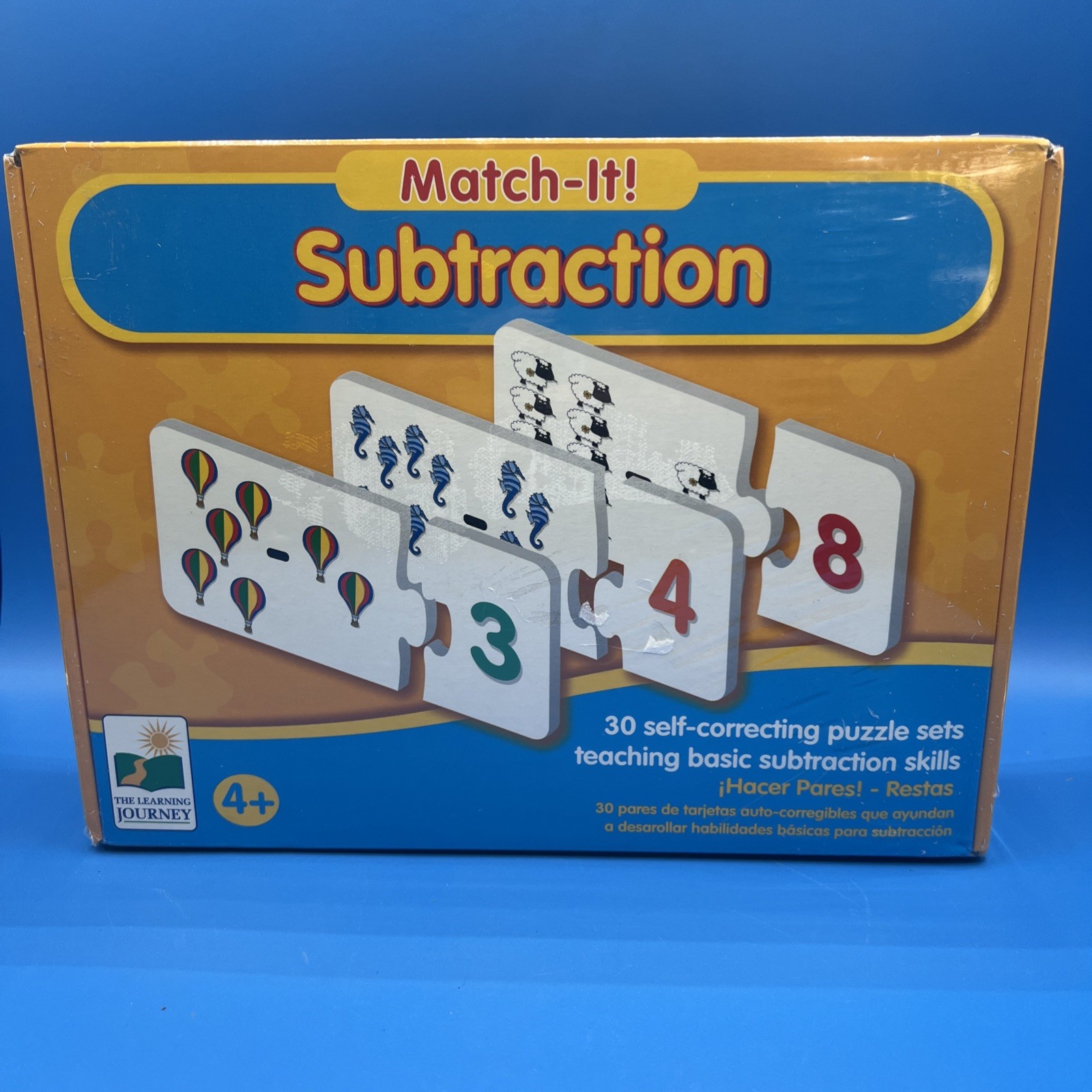 Match It! Mathematics Puzzle Game Set - 30 Self-Correcting Puzzle Set - Complete