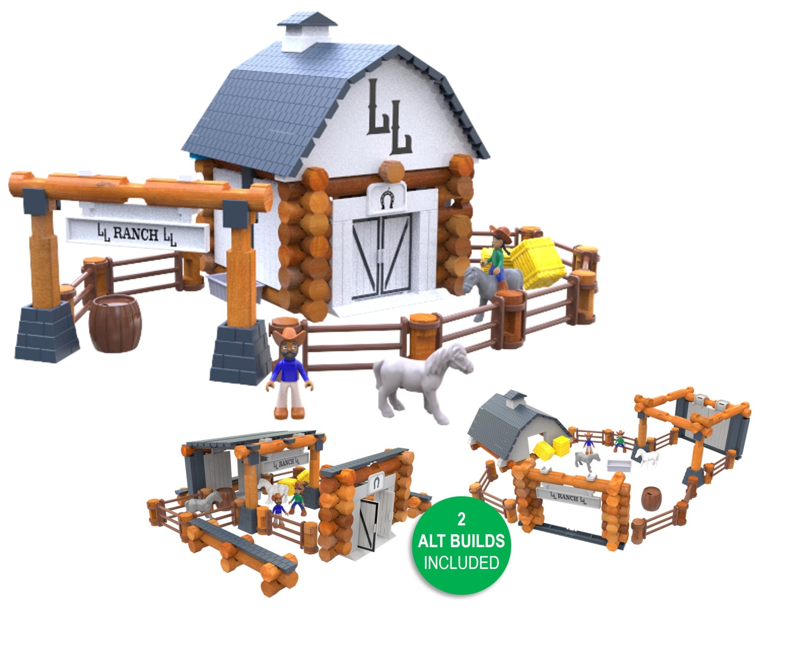 Lincoln Logs Big Sky Ranch Building Set Multicolor 