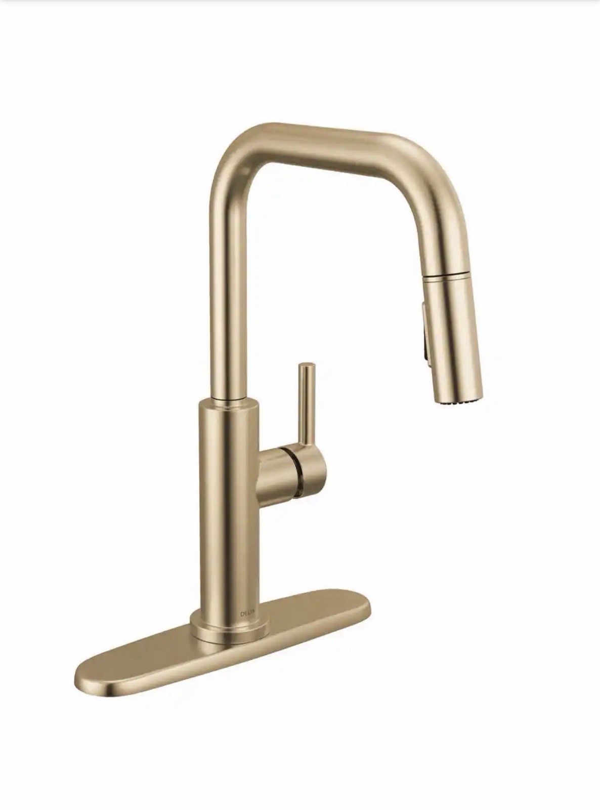 Delta Nicoli Single Handle Pull-Down Kitchen Faucet Champagne Bronze 19868LF-CZ
