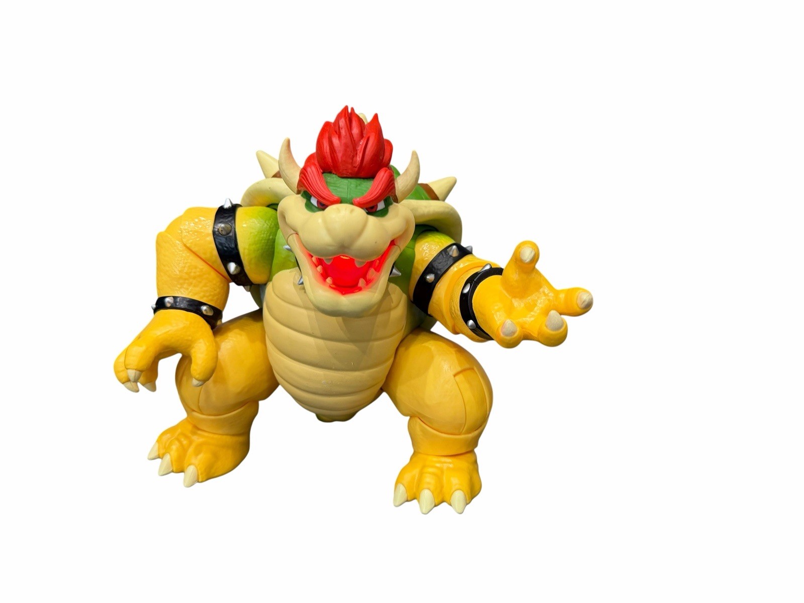 Super Mario Bros Bowser Fire Breathing Light Up Effect 8” Figure Jakks Tested