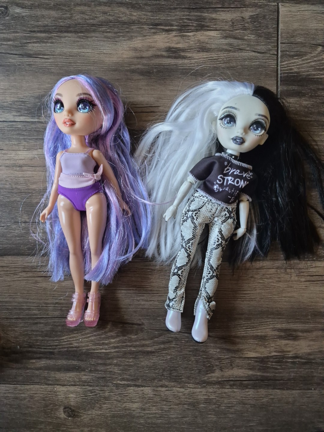 Rainbow High Shadow & Swim Heather Violet Articulated Fashion Dolls Dressed