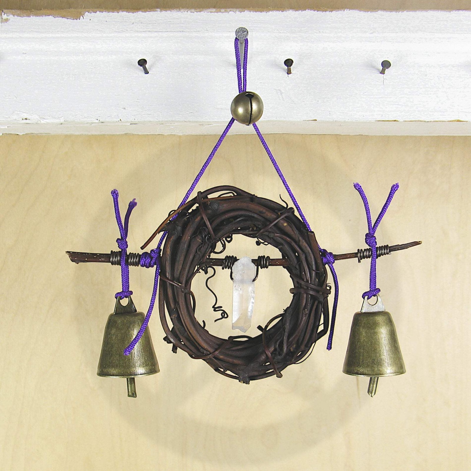 Witch's Bell Wreath Quartz Point Purple - Handcrafted