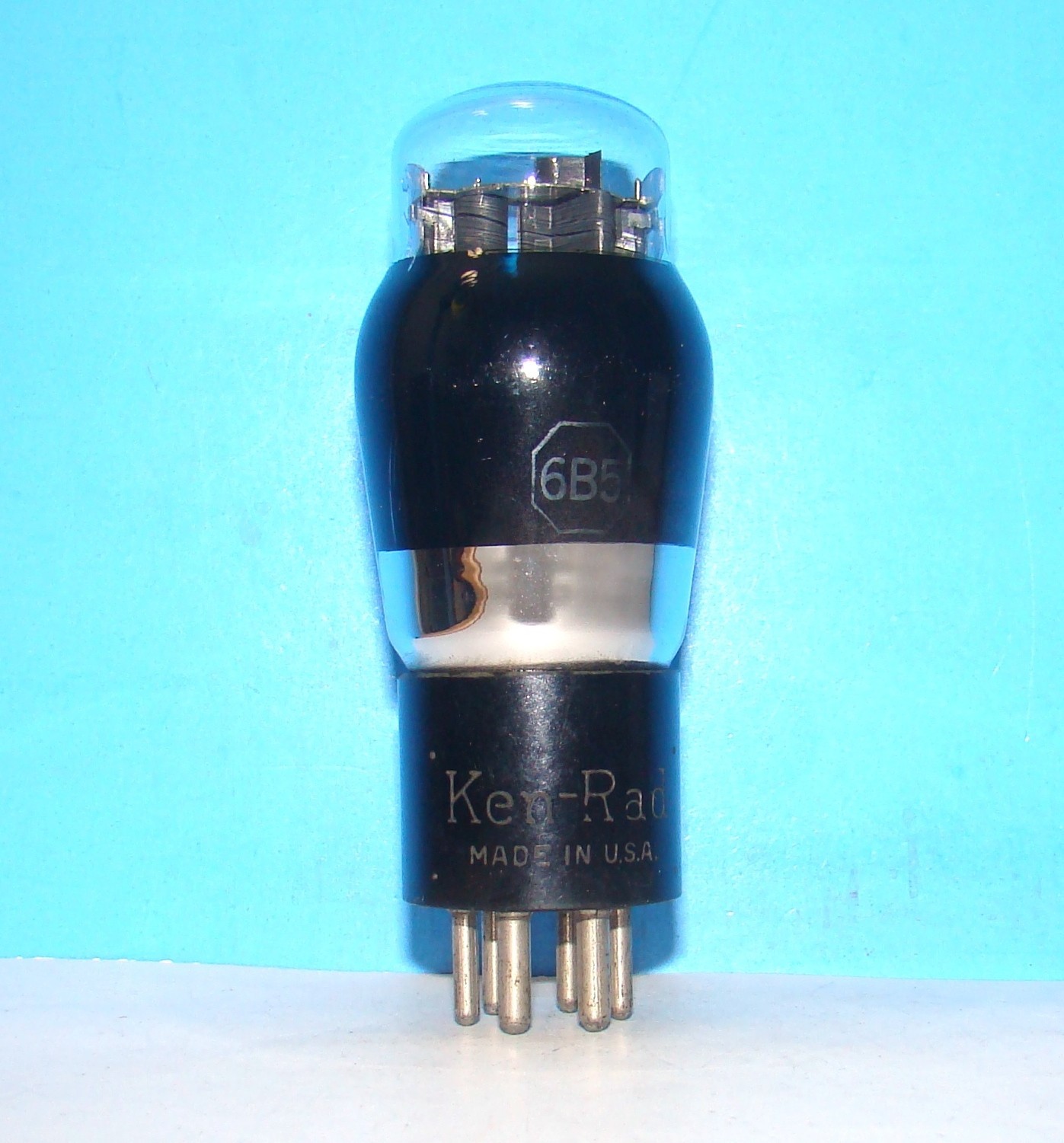 6B5 type Ken-Rad radio audio amplifier vintage vacuum tube valve tested ST 6B5G