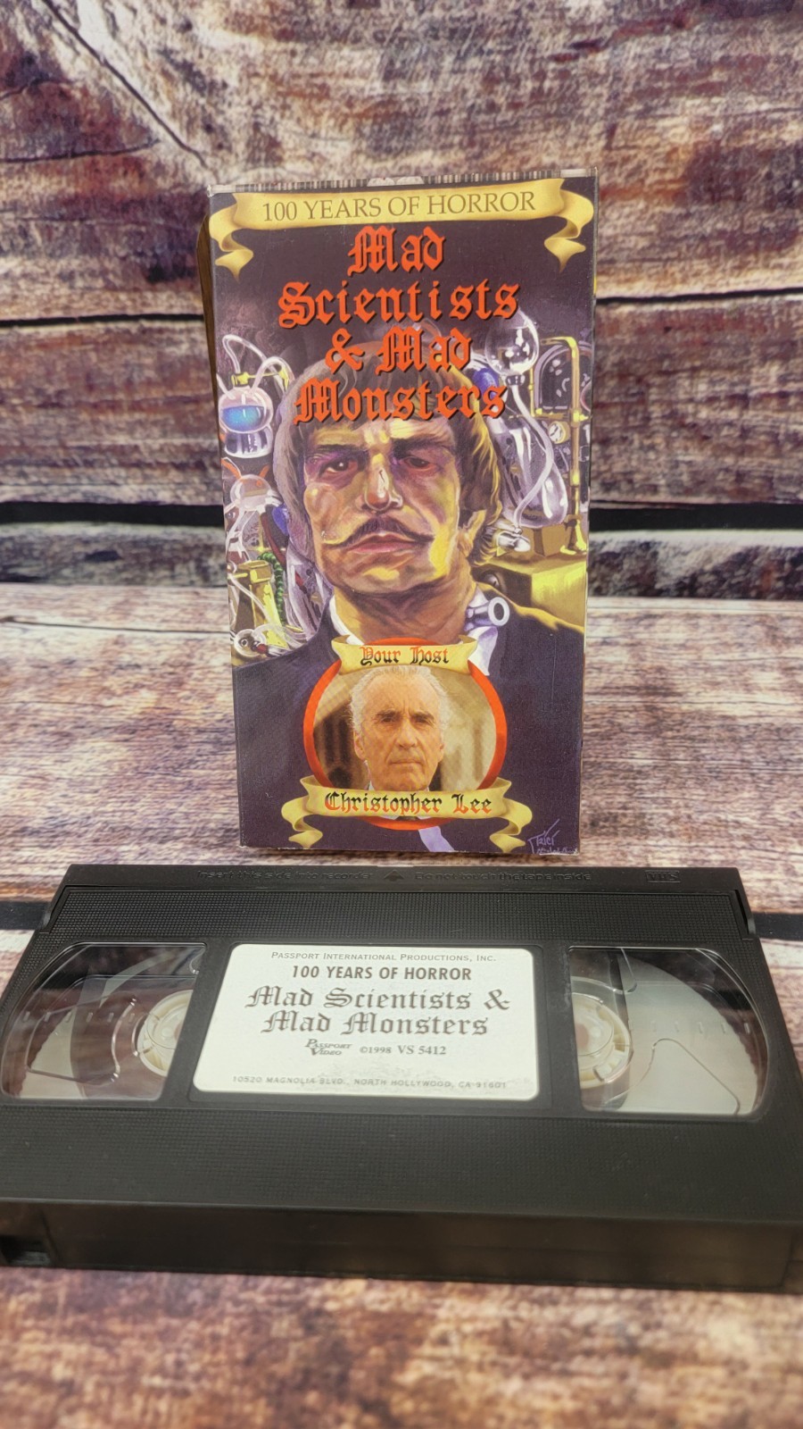 100 Years Of Horror • Mad Scientists And Mad Monsters • 1996 VHS Christopher Lee