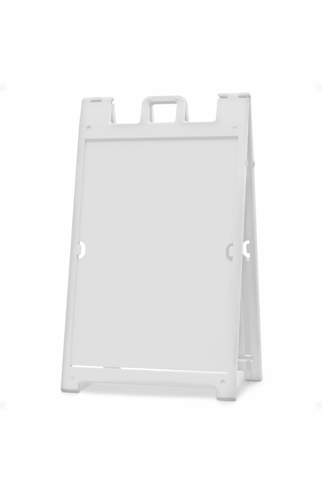 Plasticade Deluxe Signicade Portable Folding Double Sided Sign Stand - White