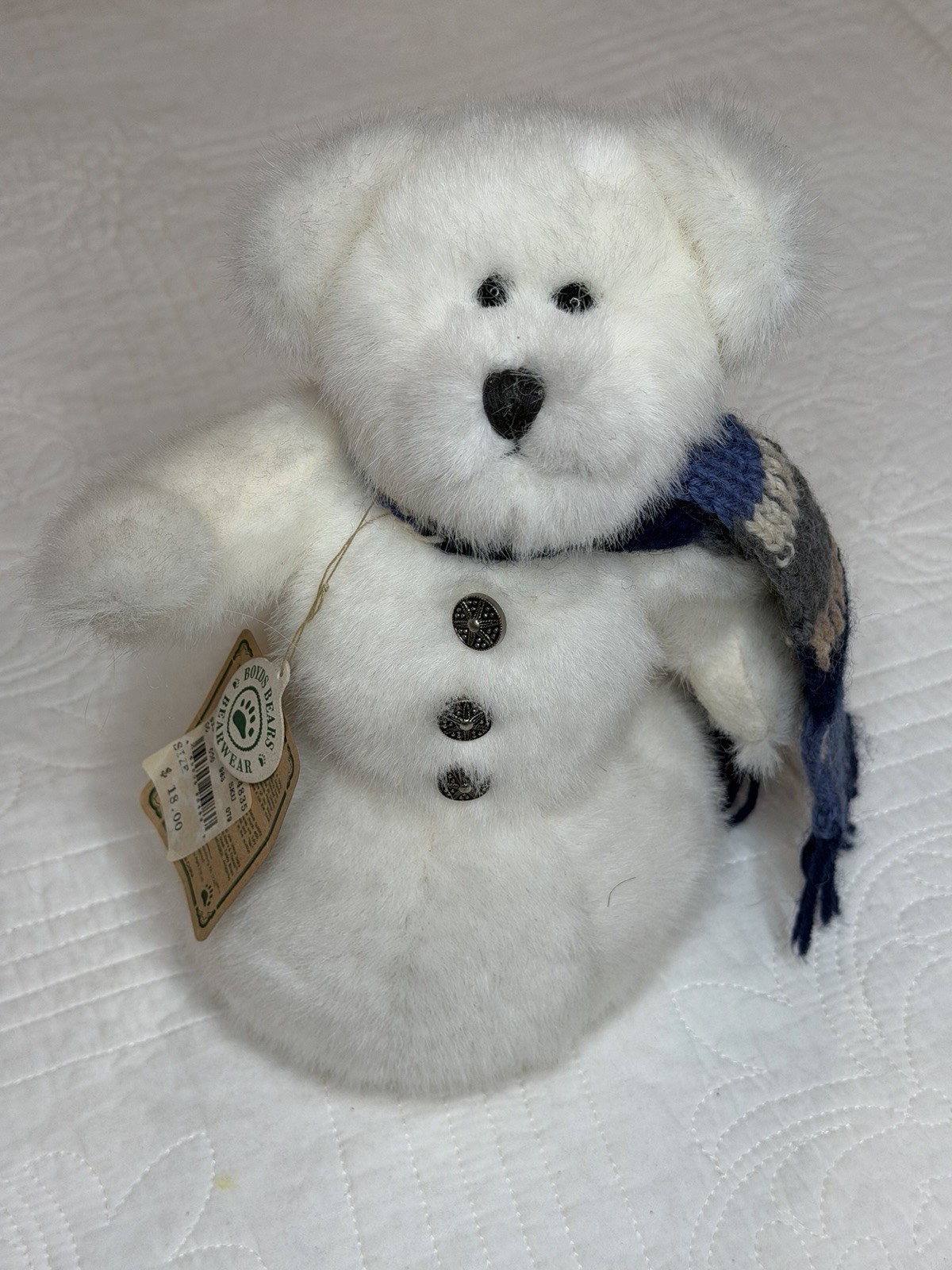 Boyds Bears Plush 'Seymour P. Snowberry' Snowman Collectible Plush Apprx 10.5"H
