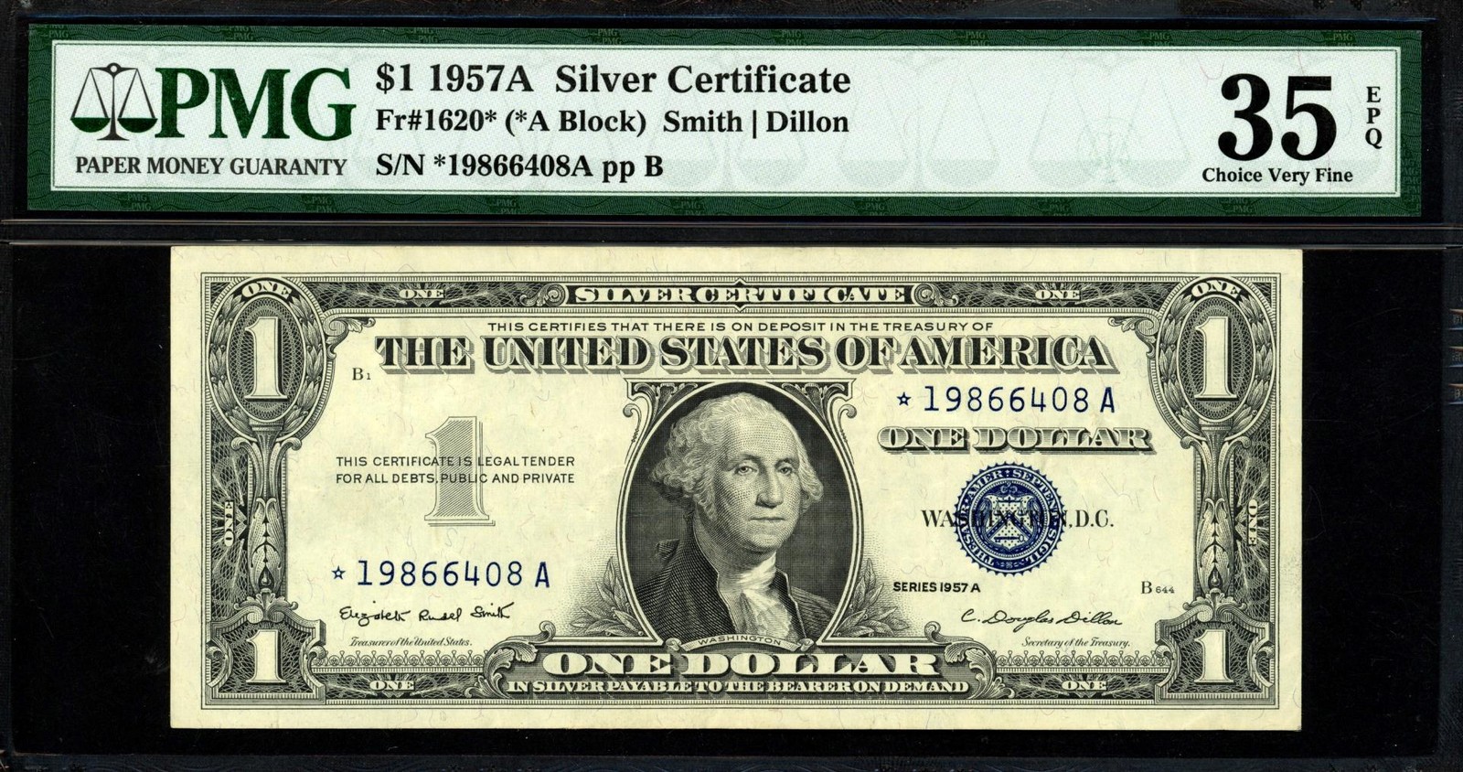 1957A $1 Silver Certificate STAR NOTE - PMG Choice Very Fine VF 35 EPQ - 1620*