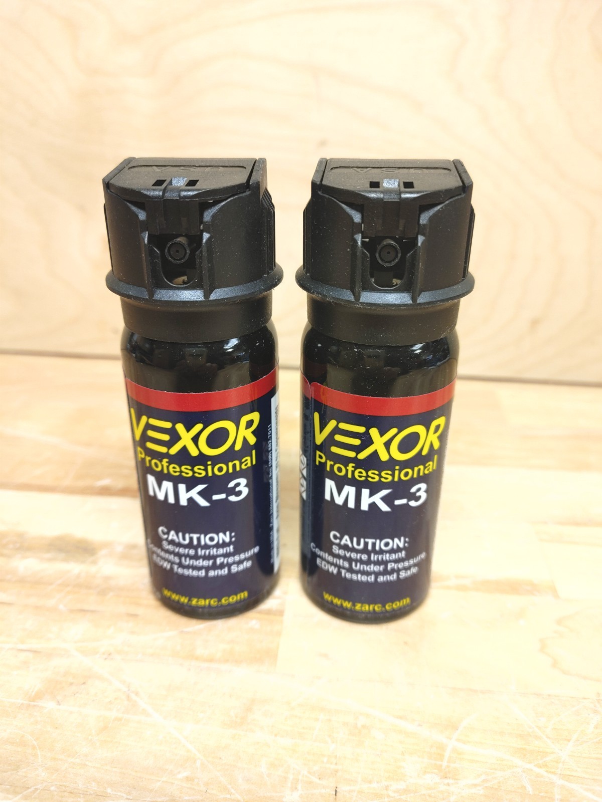 Vexor Police-Strength Pepper Spray 2-Pack, 20ft Range, Flip Safety Self Defense
