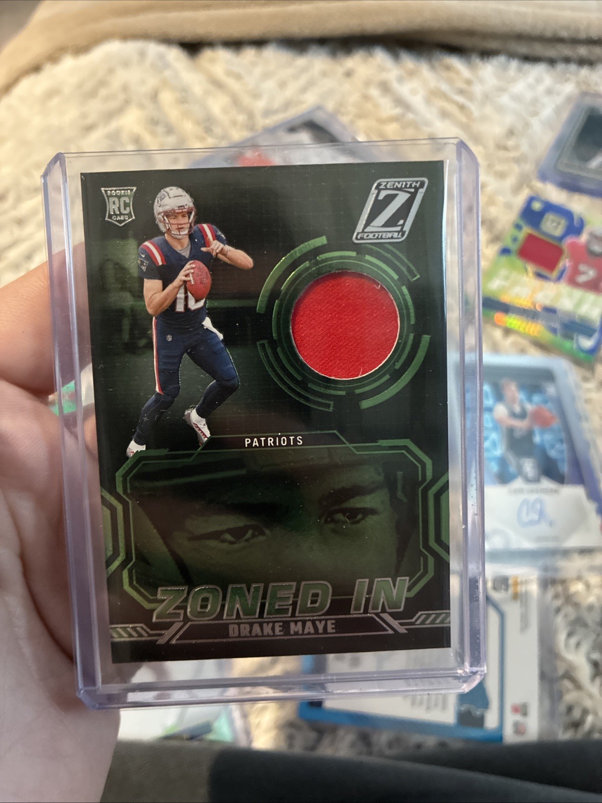 2024 Panini Zenith - Zoned in Drake Maye #ZI-DME (MEM, RC)