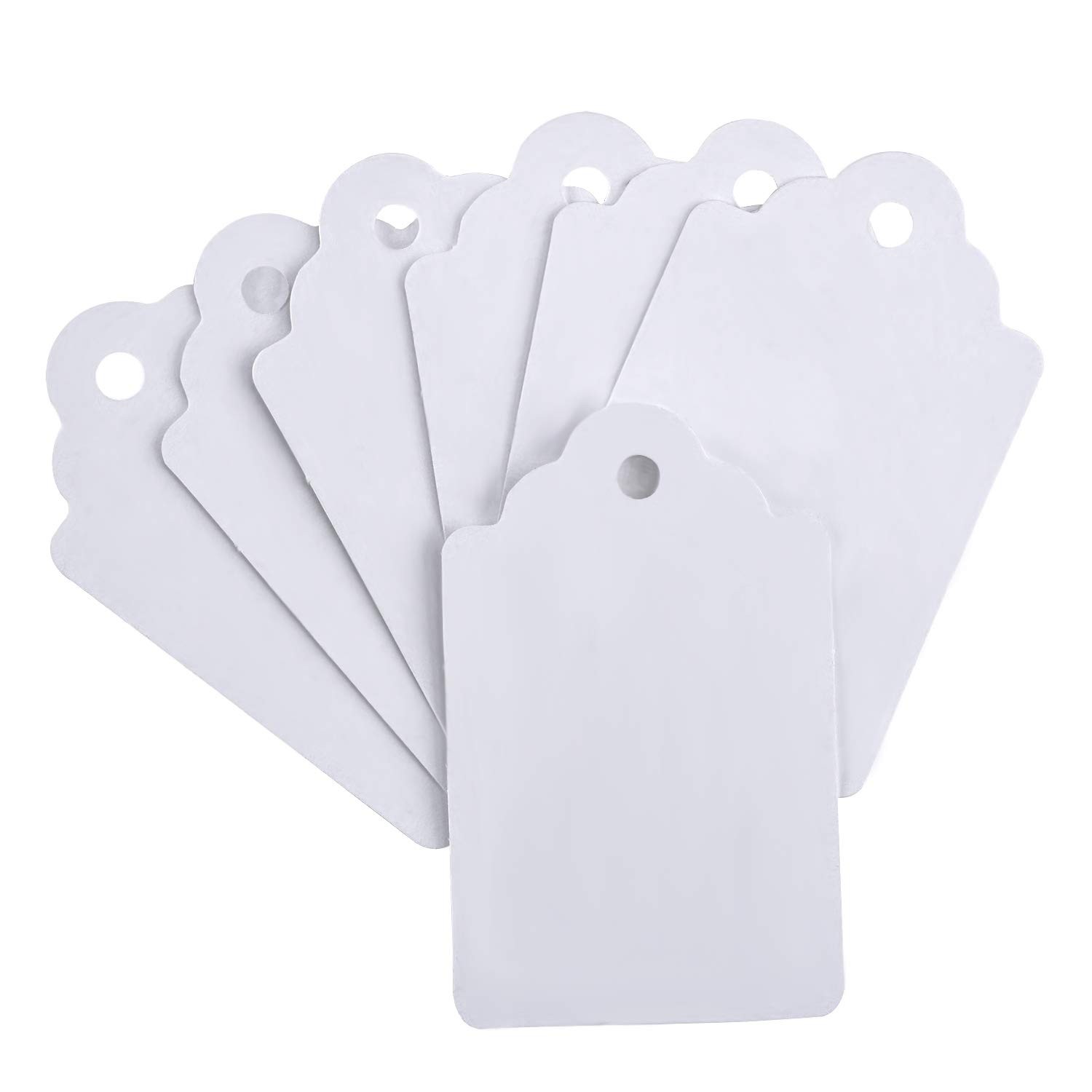 1000pcs Price Tags Without String, 1.75" x 1.093" White Pricing Tags for Tagging